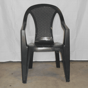 Stapelstoel antraciet arm en rug