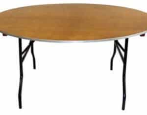 Klaptafel Banquet rond afm. 182cm. Aluminium rand