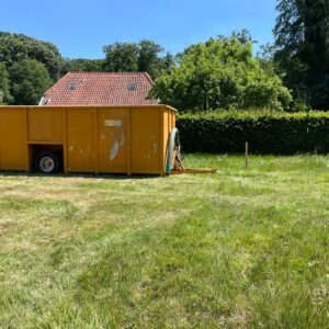 Opvangcontainer voor opvangen vuil water 30m3 (incl. leegpompen anders kan die niet weggehaald worden)