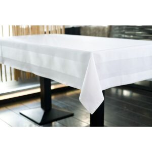 Tafelkleed Damast Katoen 130x220cm Wit