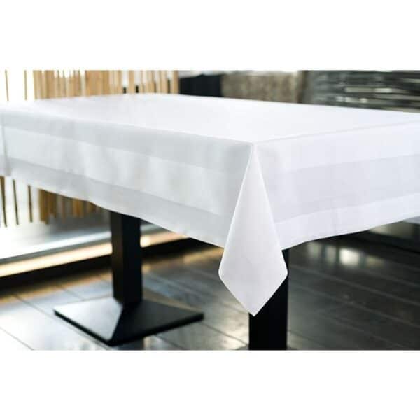 Tafelkleed Damast Katoen 130x220cm Wit