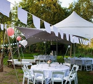 Festival slingers wit (per 20m)